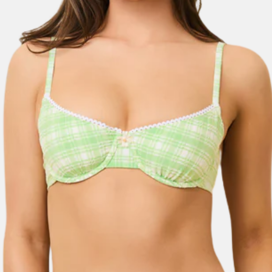 Matcha Plaid Daphne Top