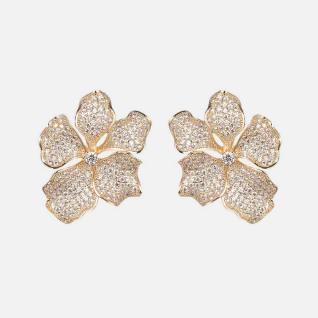 Harper CZ Flower Earrings