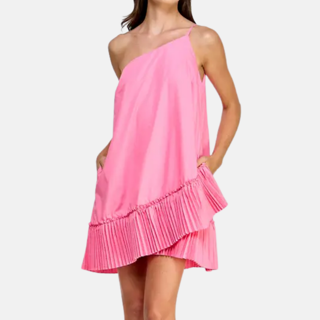 Pink Poplin Mini Dress