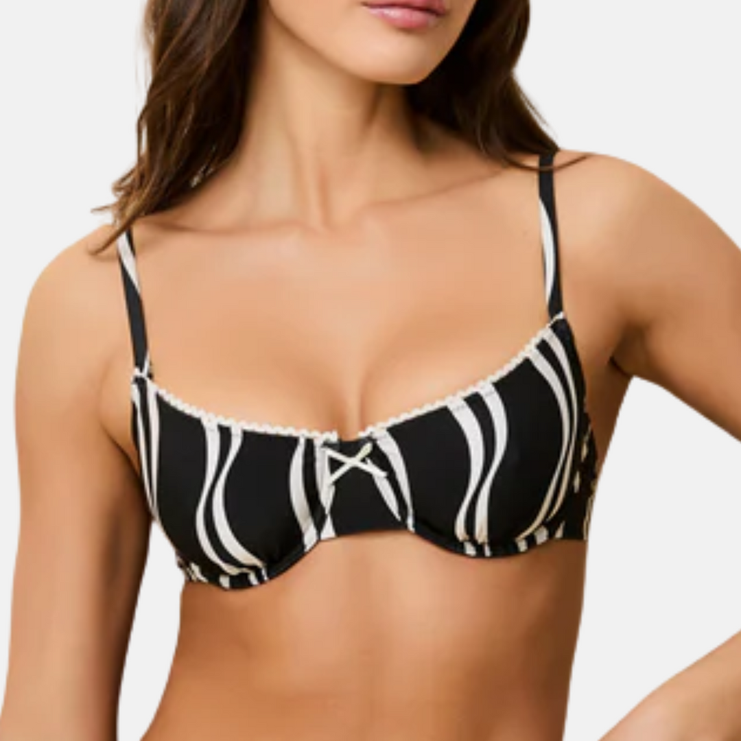 Noir Wavy Stripe Top