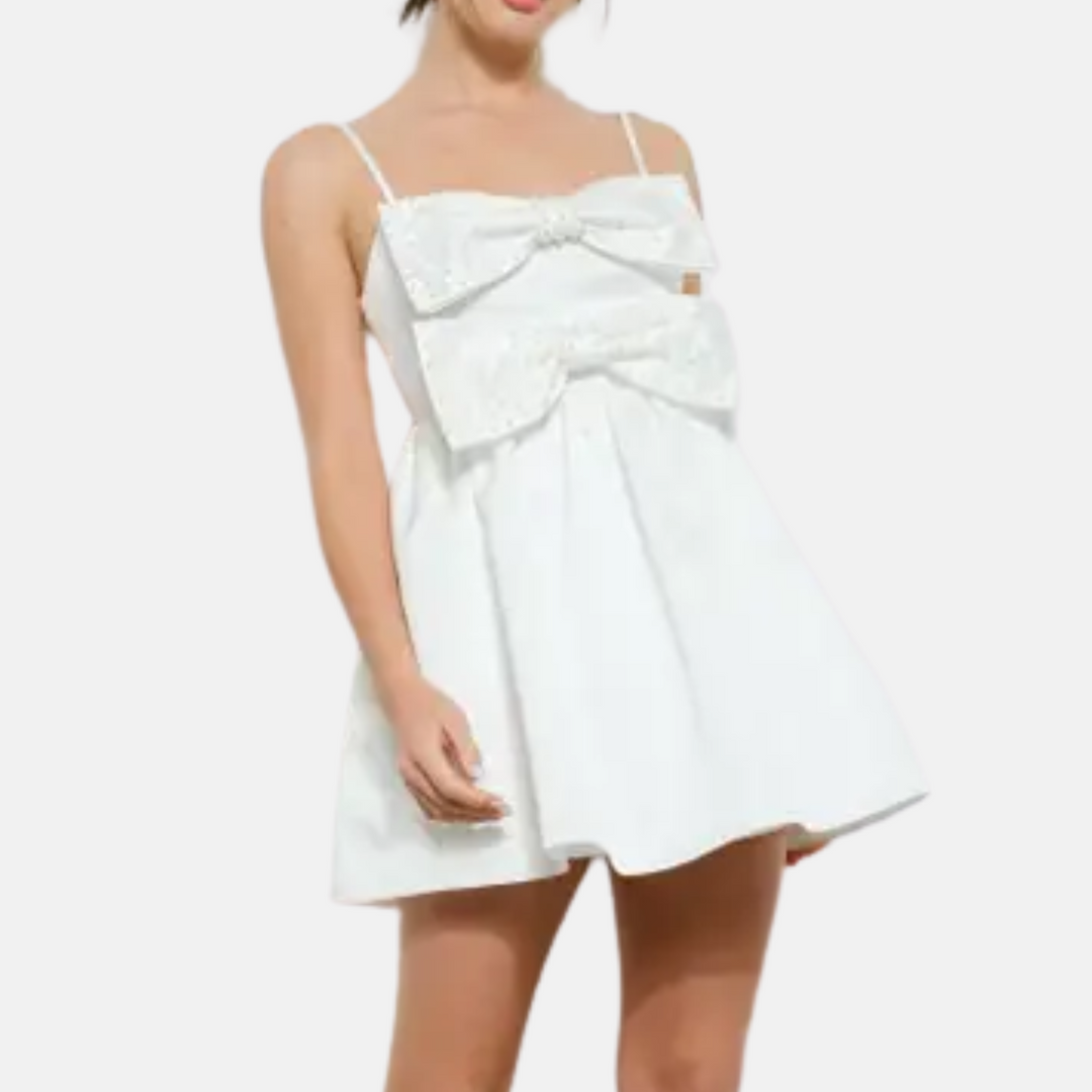 Double Bow Mini Dress