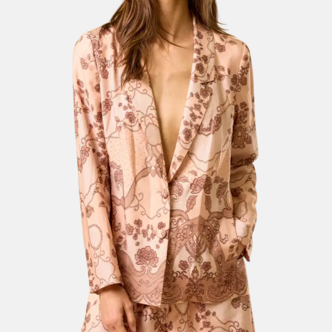 Peach Printed Jacket