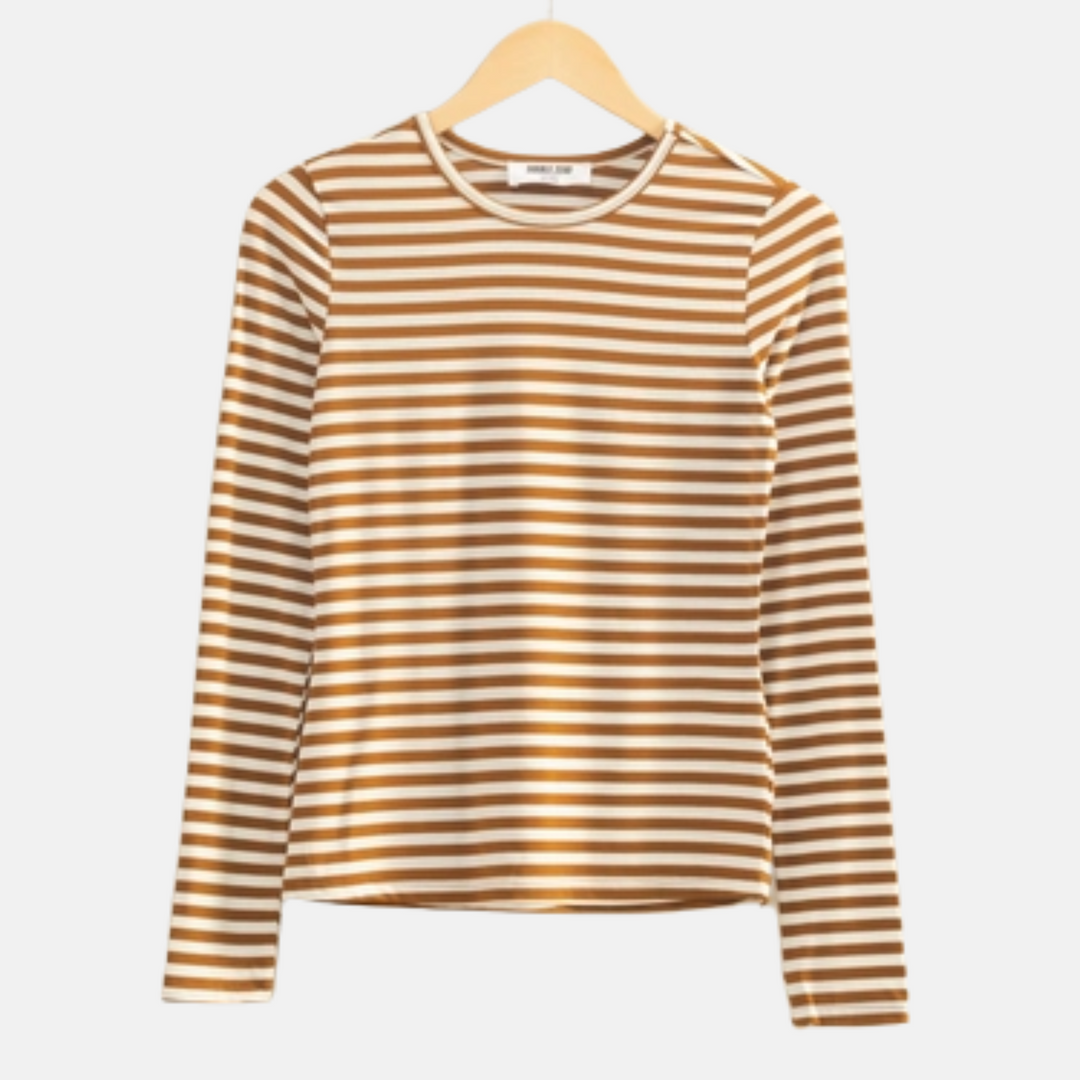 Striped Crew Fitted Top