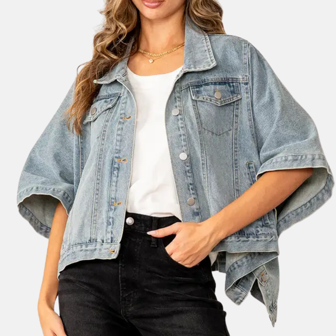 Denim Cape Jacket