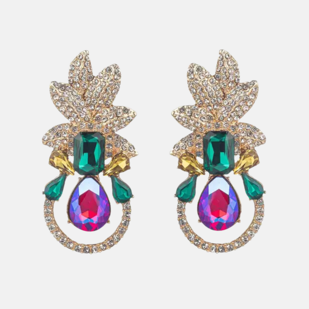 Golden Leaf Drop Earring