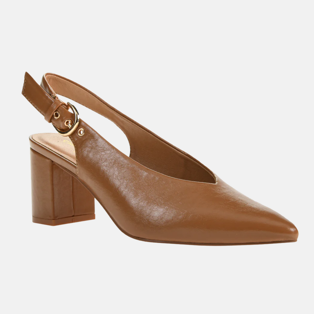 Camel Slingback Pump