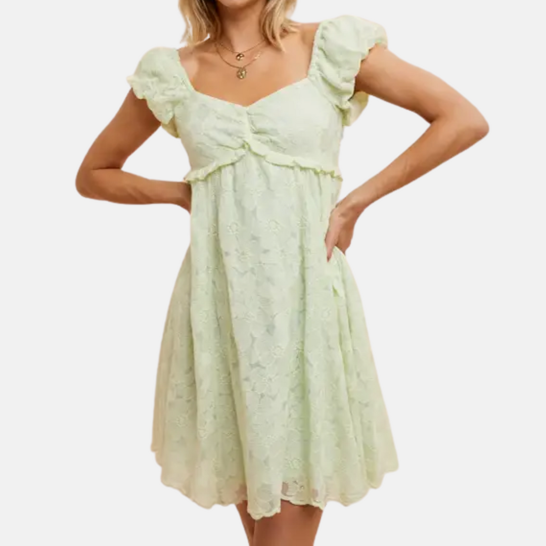 Green Tea Babydoll Dress