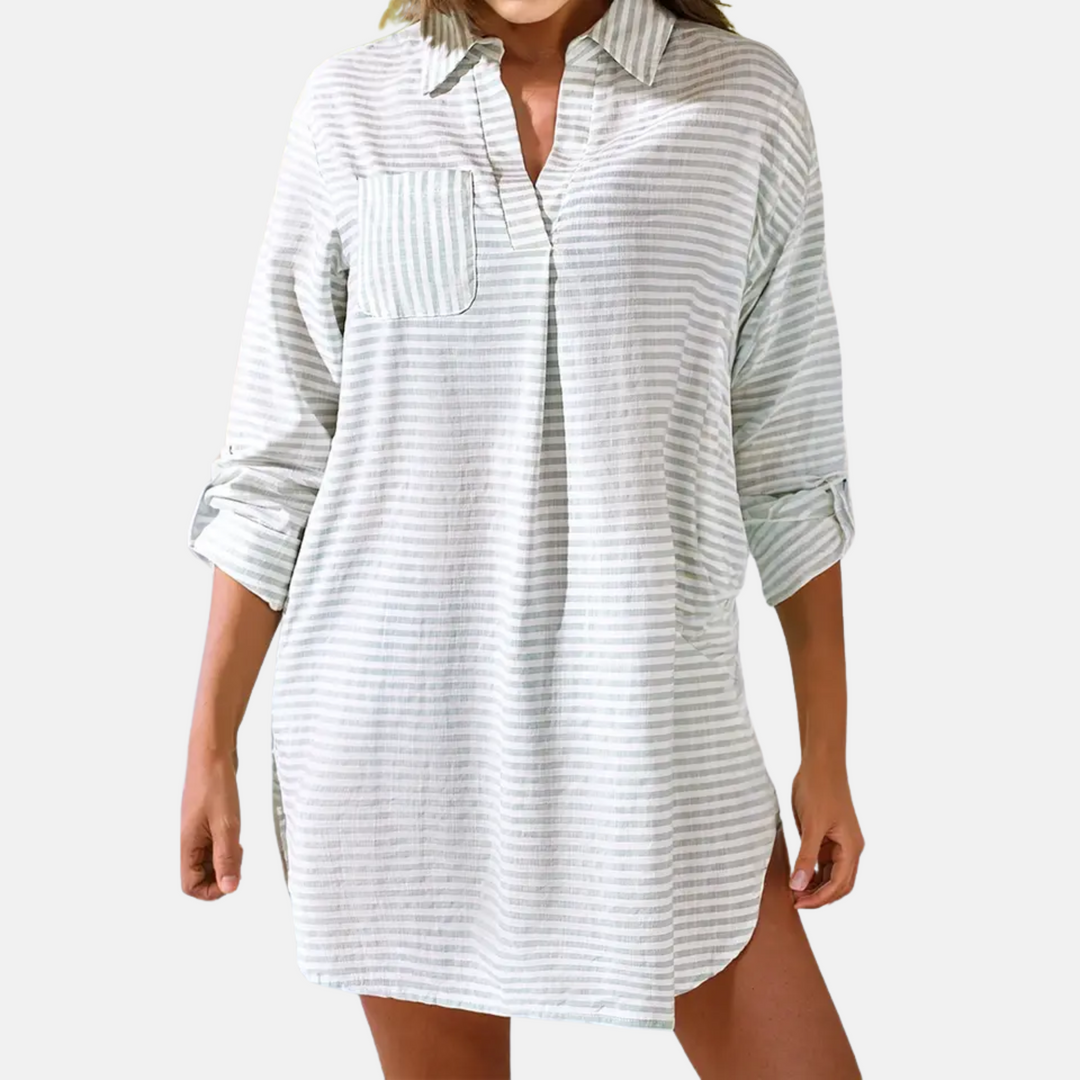 Collared Pocket Cover Up