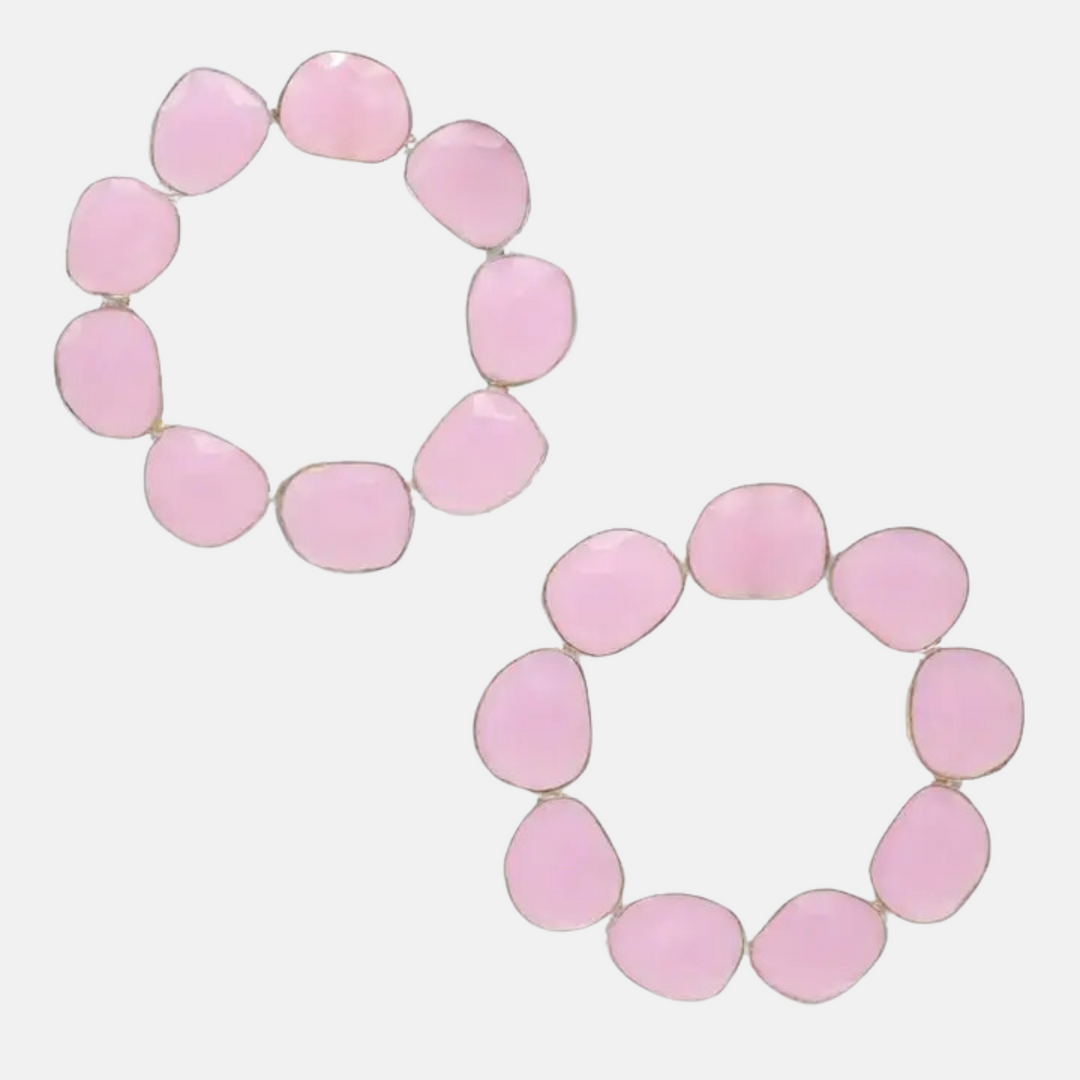 SIRIUS PINK SILVER EARRINGS