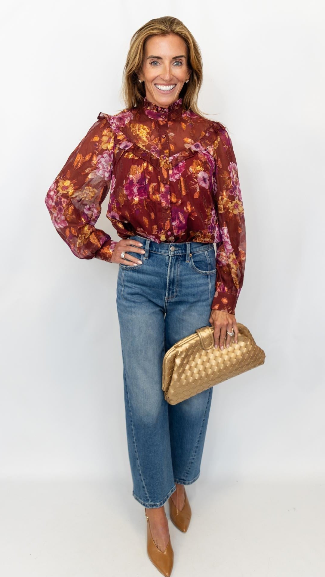 High Ruffle Neck Blouse - view 4
