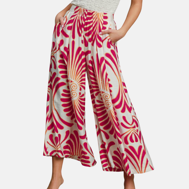 Wide Leg Printed Pant