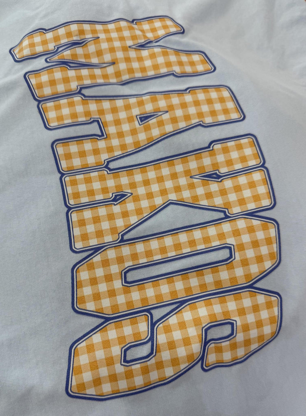 TRR Gingham Makos Full Length Tee - Abide Boutique