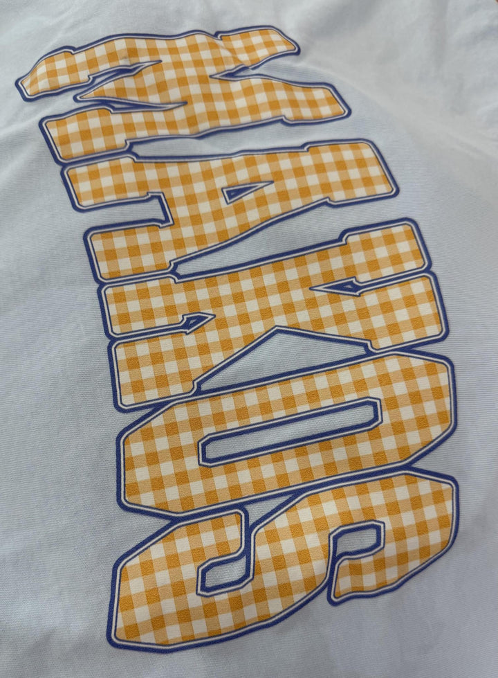 TRR Gingham Makos Full Length Tee - Abide Boutique