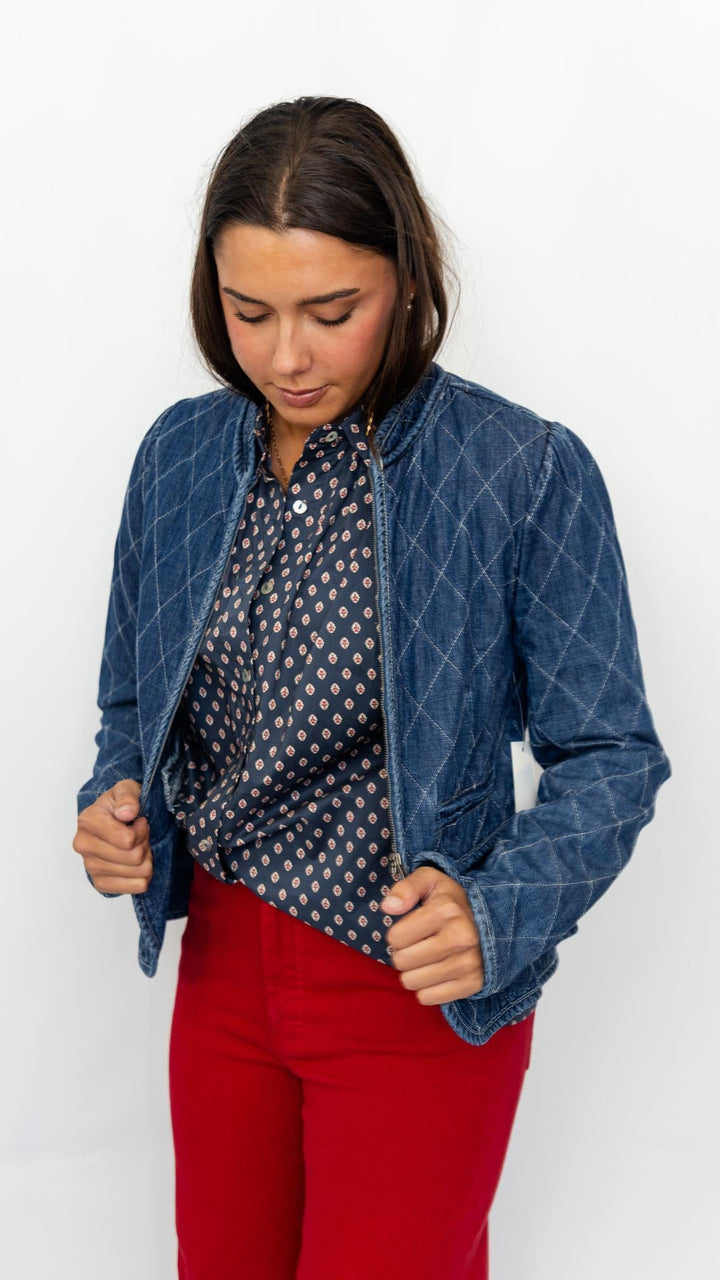 Quilted Denim Jacket