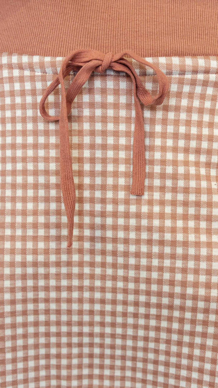 Gingham Sweatshirt & Skort Set