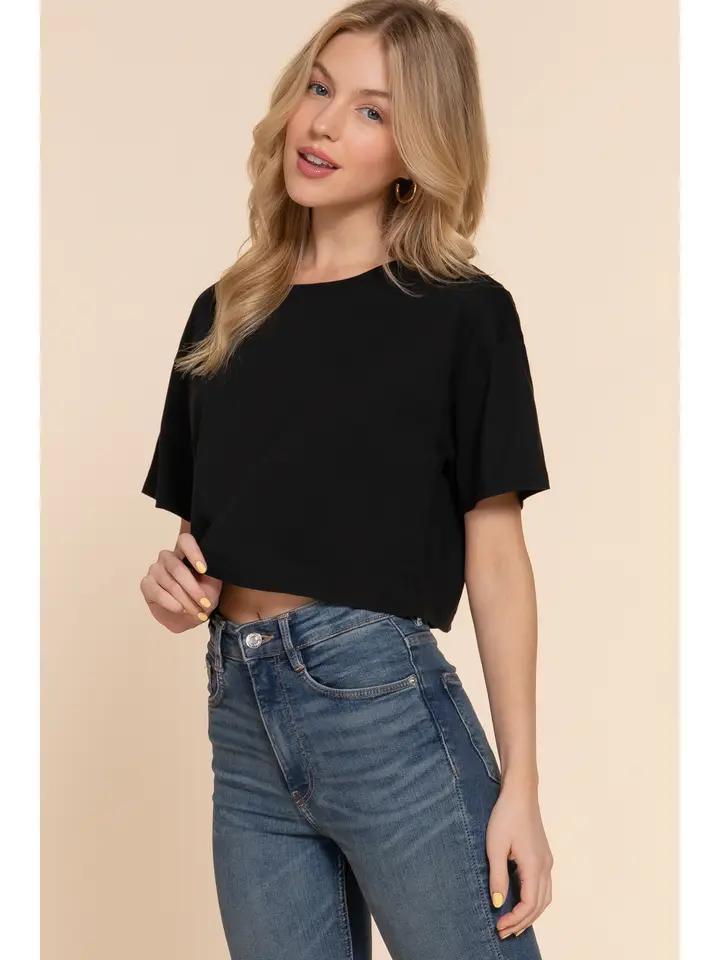 SS Crew Neck Oversize Crop