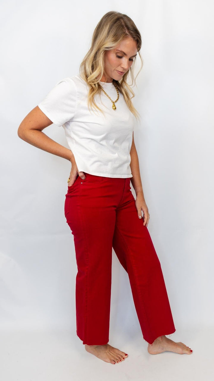 Meg High Rise Fab Ab Wide Red