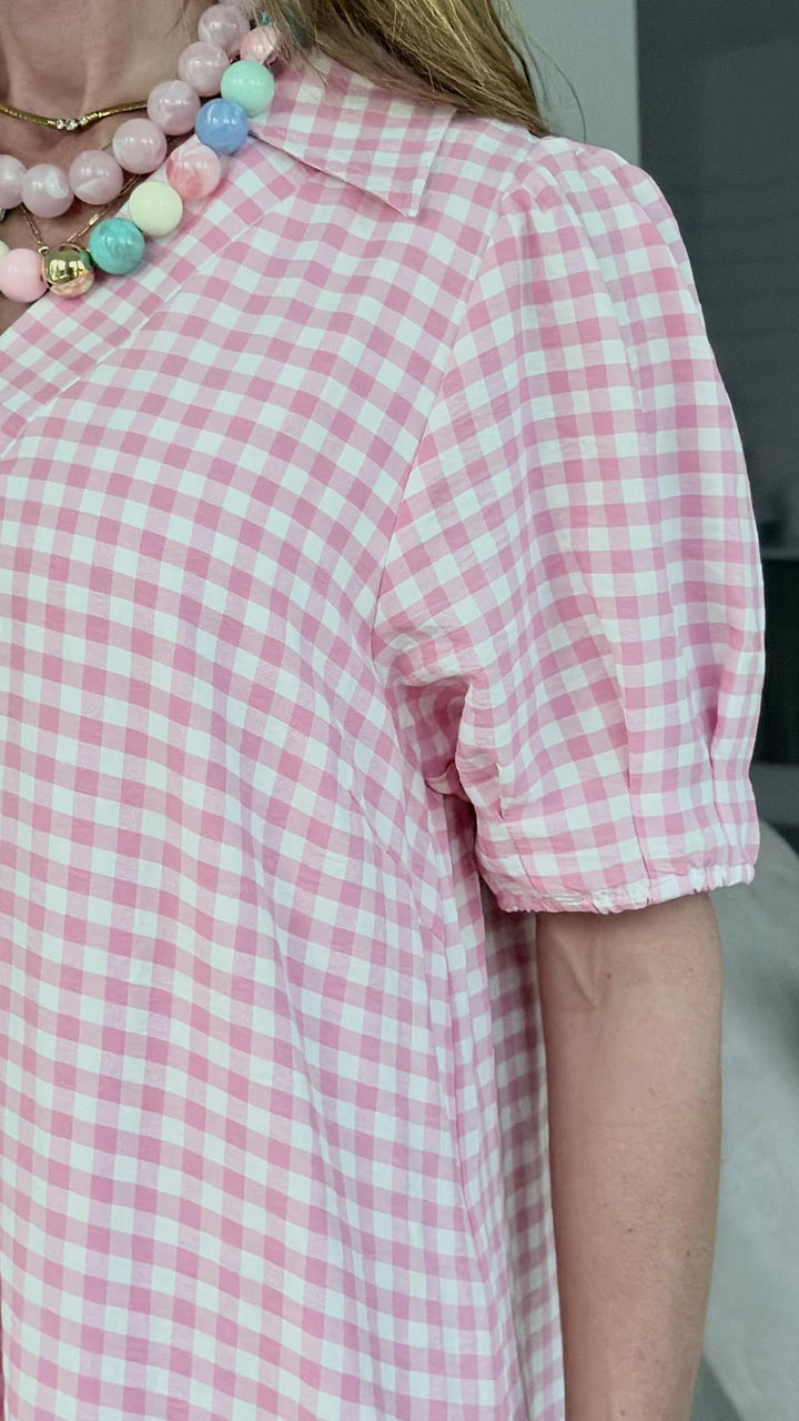 Gingham Midi Dress