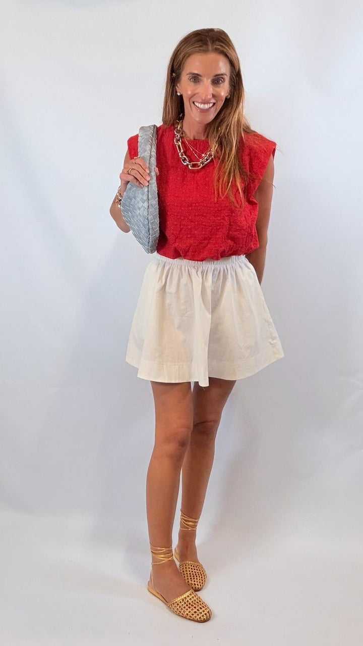 Sleeveless Bubble Top