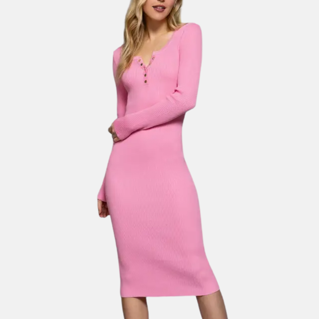 Bubblegum Henley Dress