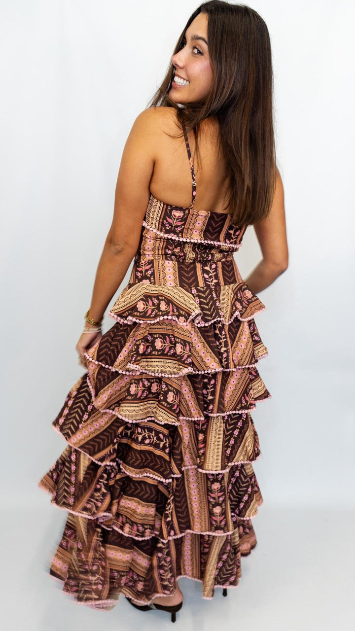 Floral Print Smocked & Tiered Set