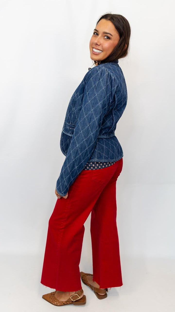Quilted Denim Jacket