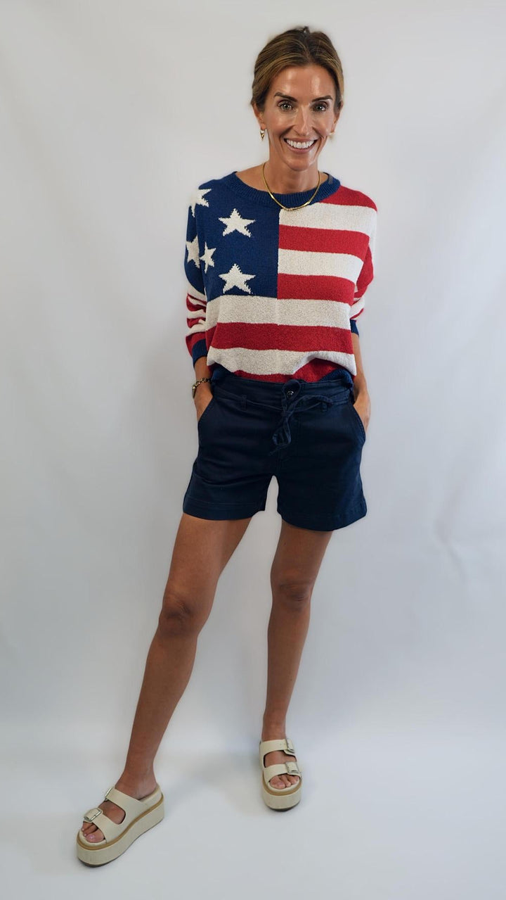 LS American Flag Sweater