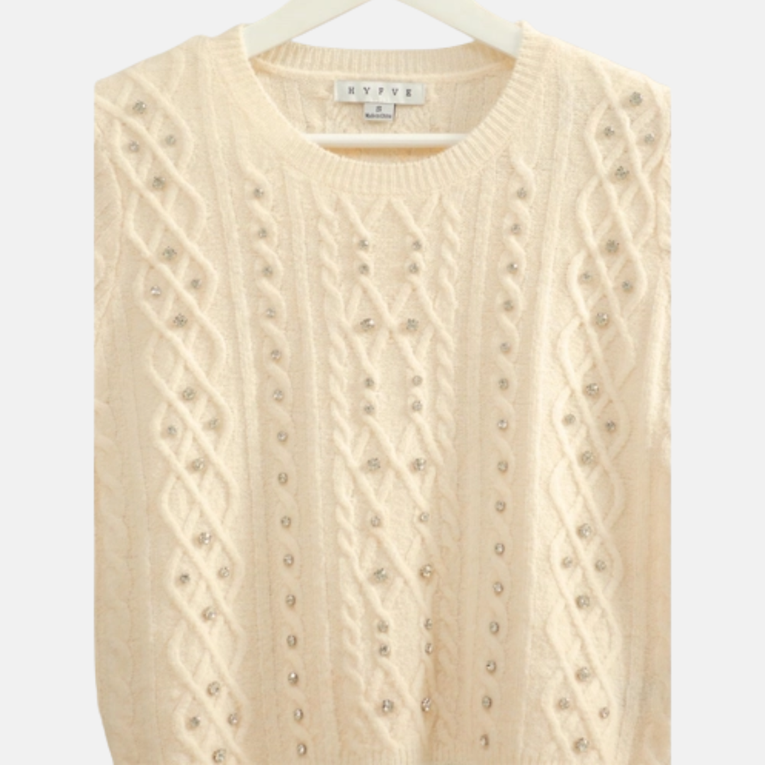 Studded Sweater Top