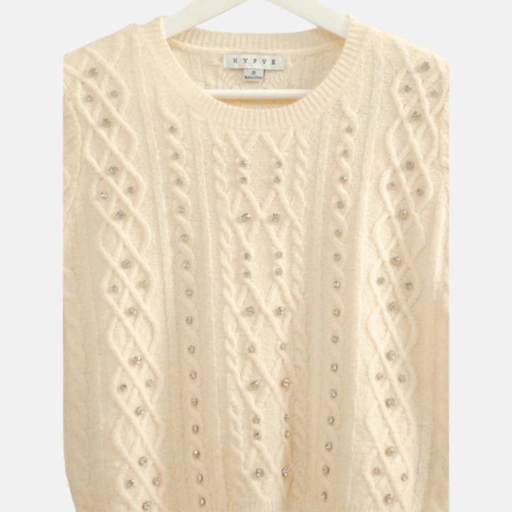 Studded Sweater Top