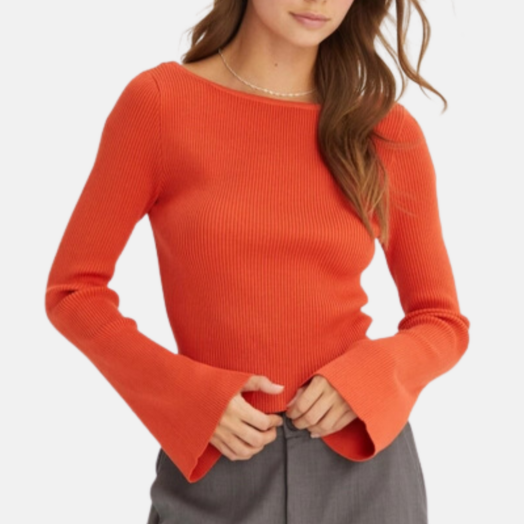 Open Back Knit Top