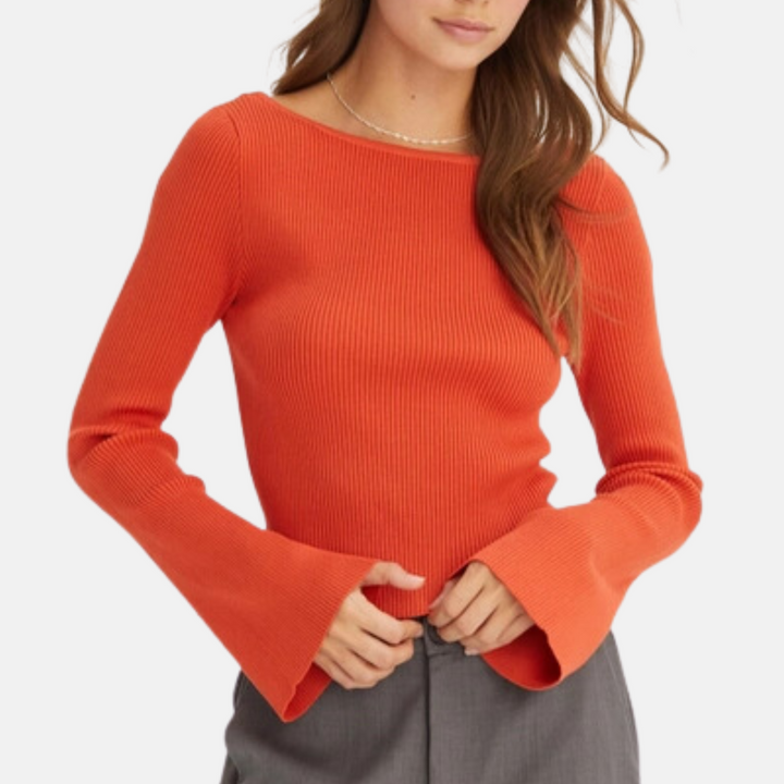 Open Back Knit Top