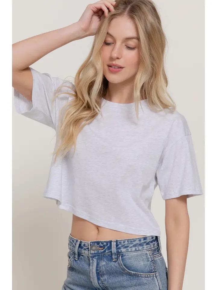 SS Crew Neck Oversize Crop