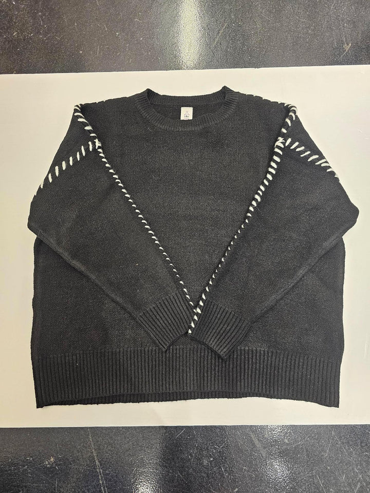 Contrast Stitch Sweater