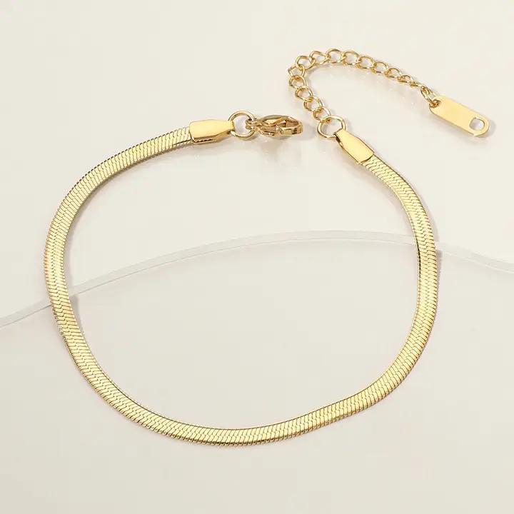 Stainless Steel Herringbone Chain Bracelet