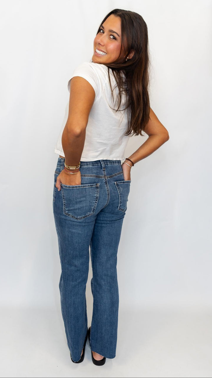Kelsey High Rise Ankle Flare
