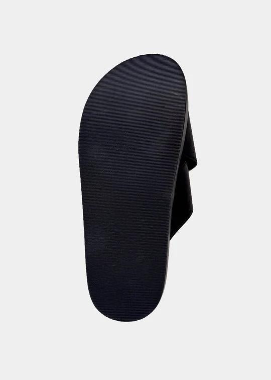 Black Platform Slide Sandals