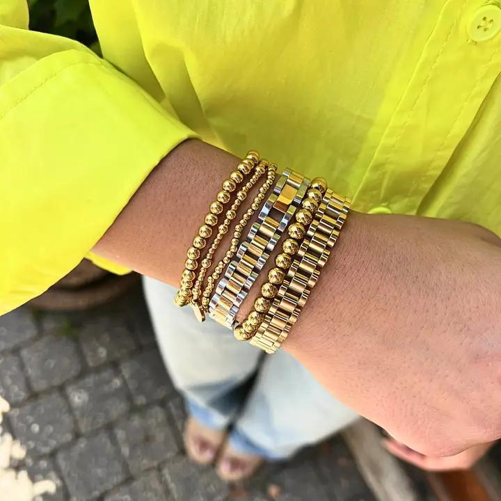 Two-Tone 10mm 7" Watch Band Bracelet - Abide Boutique