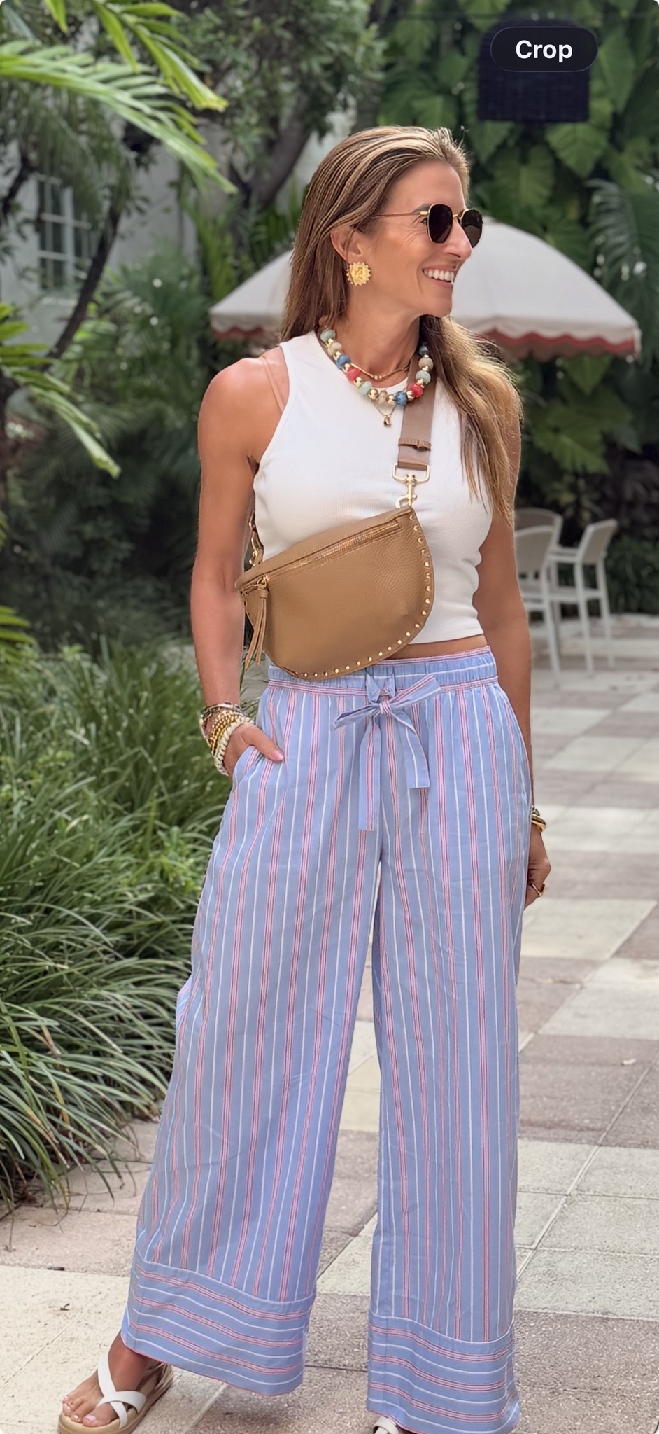 Camel Fanny Pack with Studs