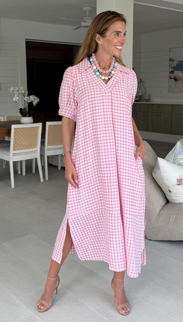 Gingham Midi Dress