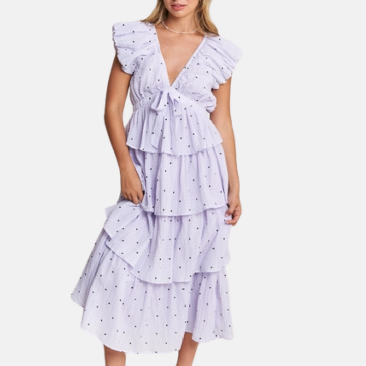 Lavender Polka Dot Dress