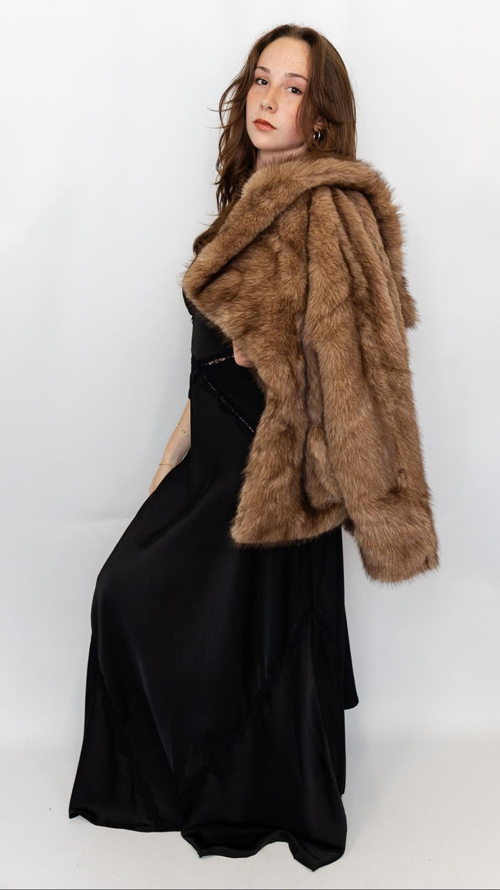 Mocha Faux Fur Jacket
