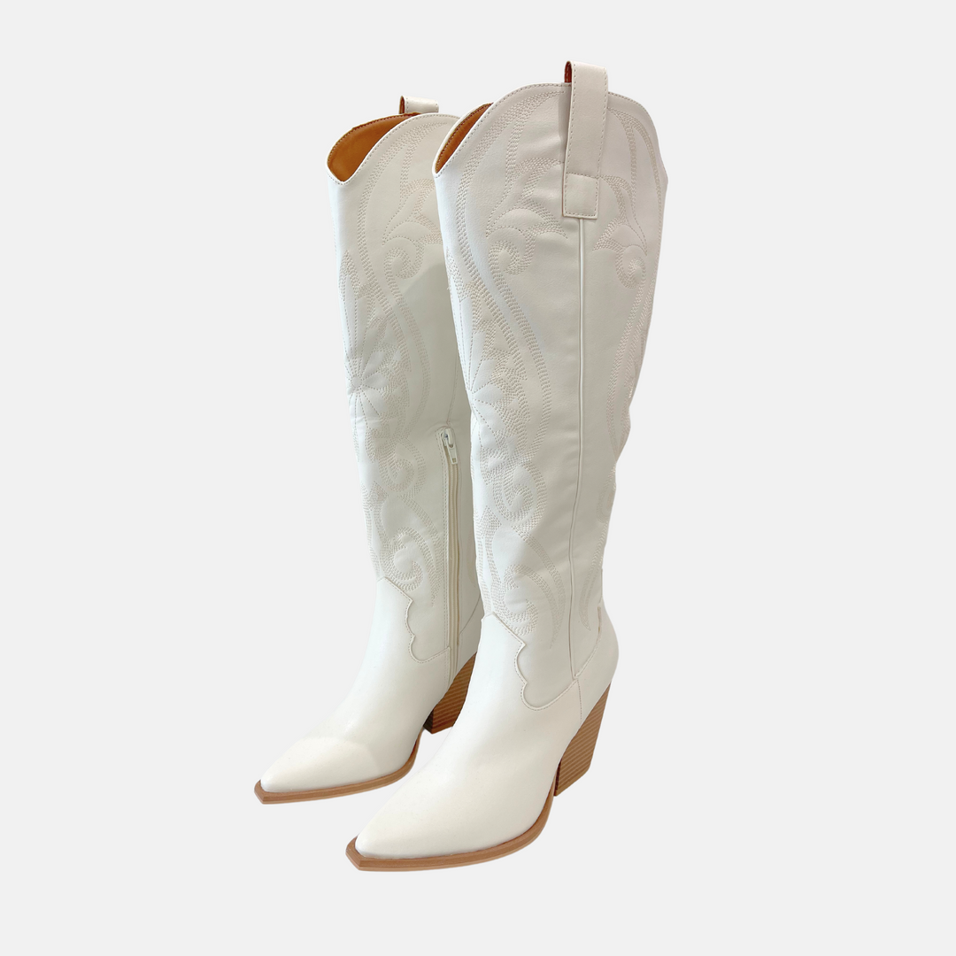 White Cowboy Boot