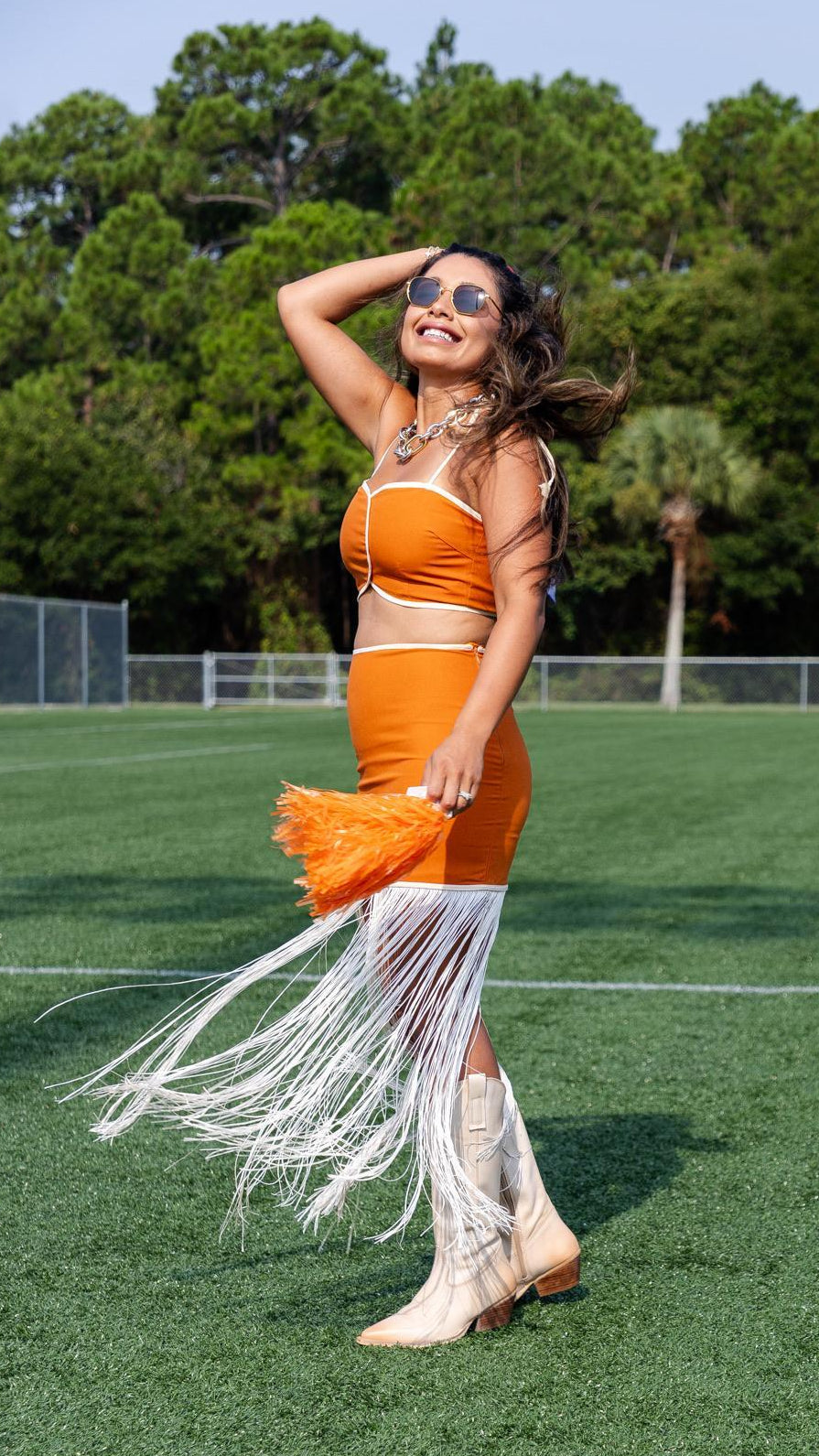 Burnt Orange Fringe Set