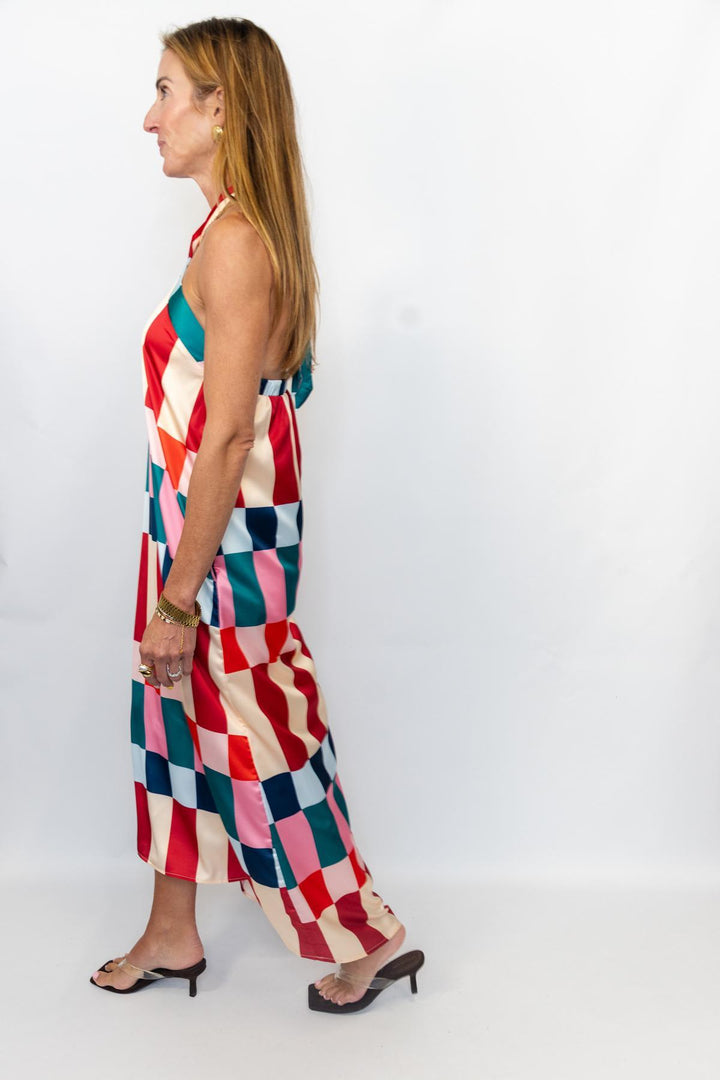 Halter Colorblock Dress