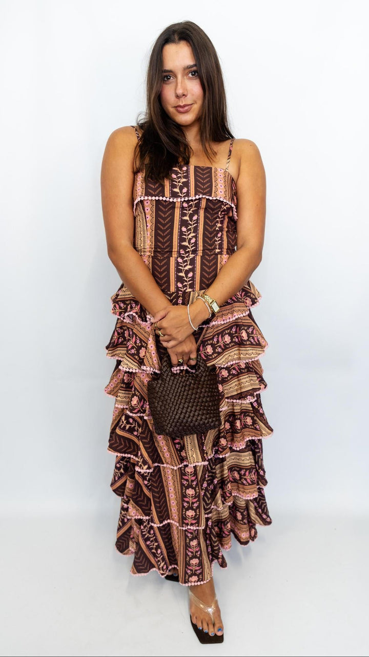 Floral Print Smocked & Tiered Set