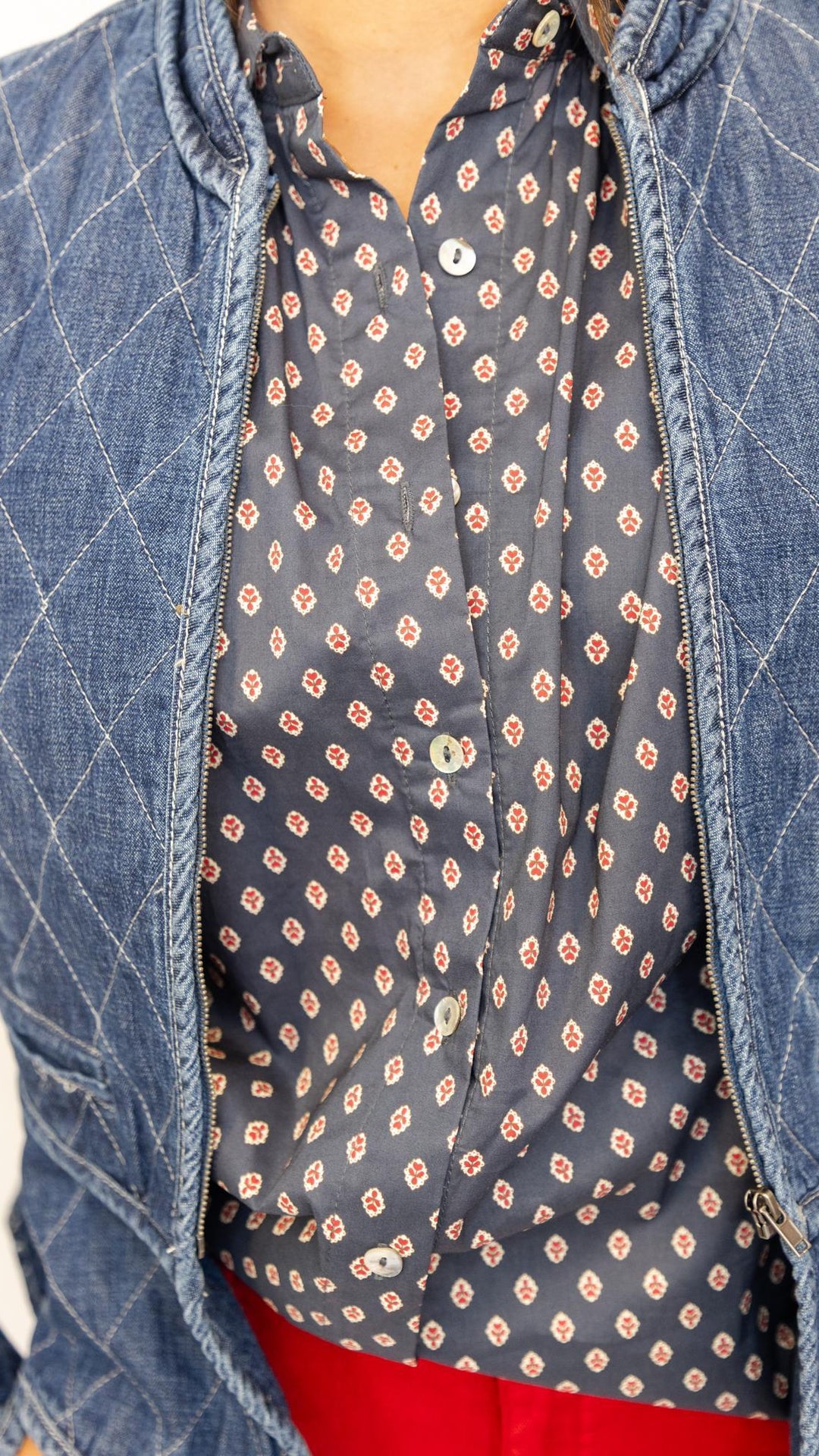 Quilted Denim Jacket