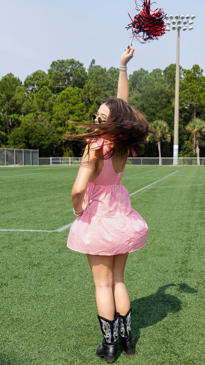 Gingham Tie Strap Dress