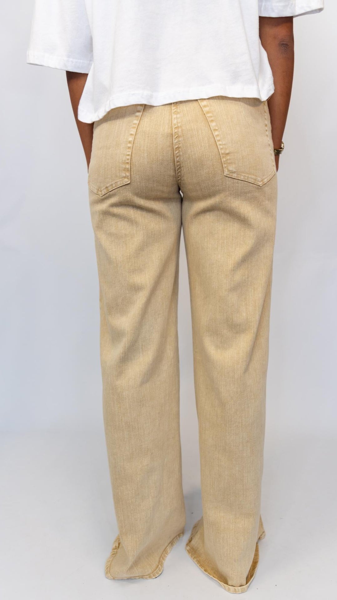 High Waist Washed Wide Leg