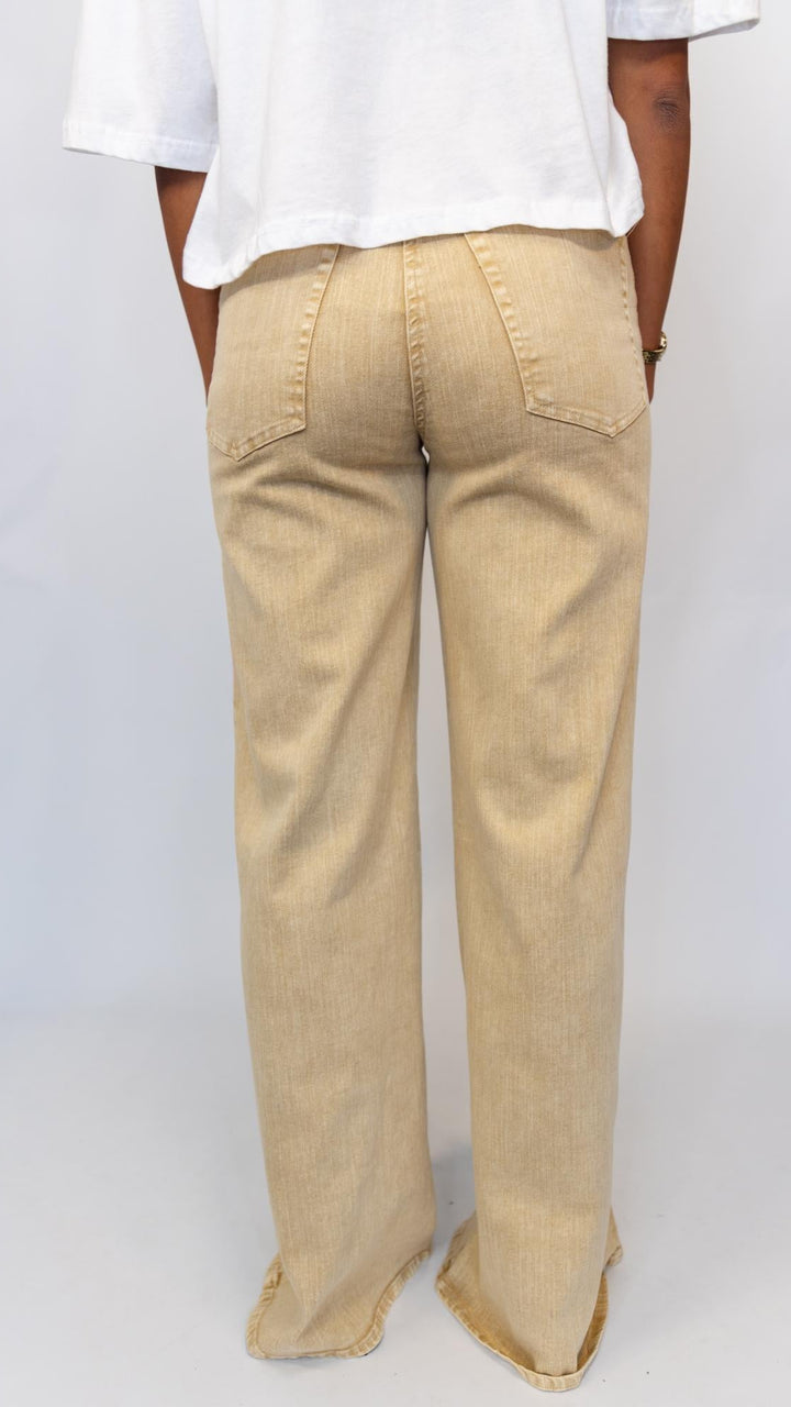 High Waist Washed Wide Leg