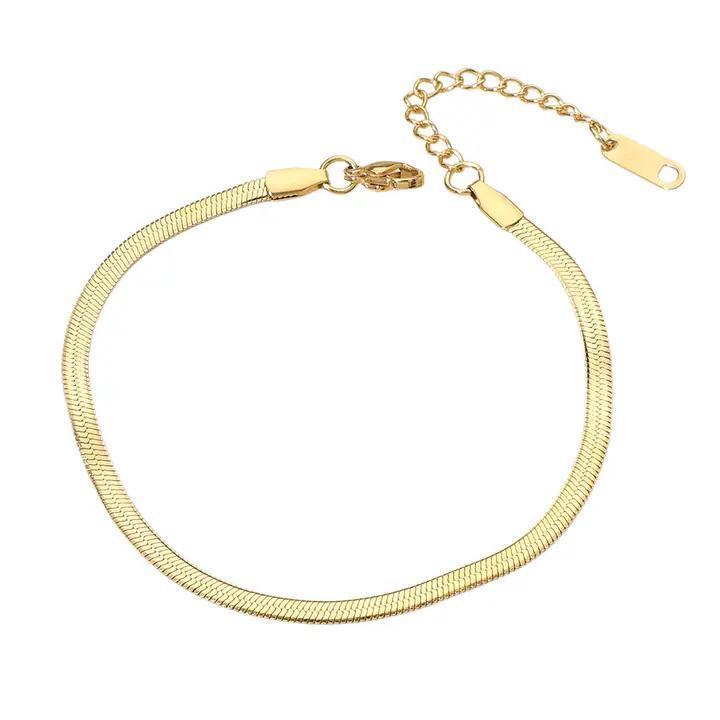 Stainless Steel Herringbone Chain Bracelet